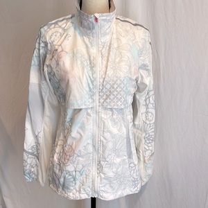 LULULEMON MIX A LOT DOVE & FLORAL TRACK RUN WINDBREAKER JACKET 8